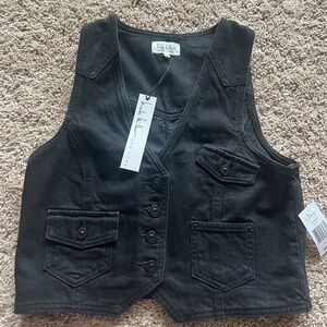 Women’s Black Denim Vest